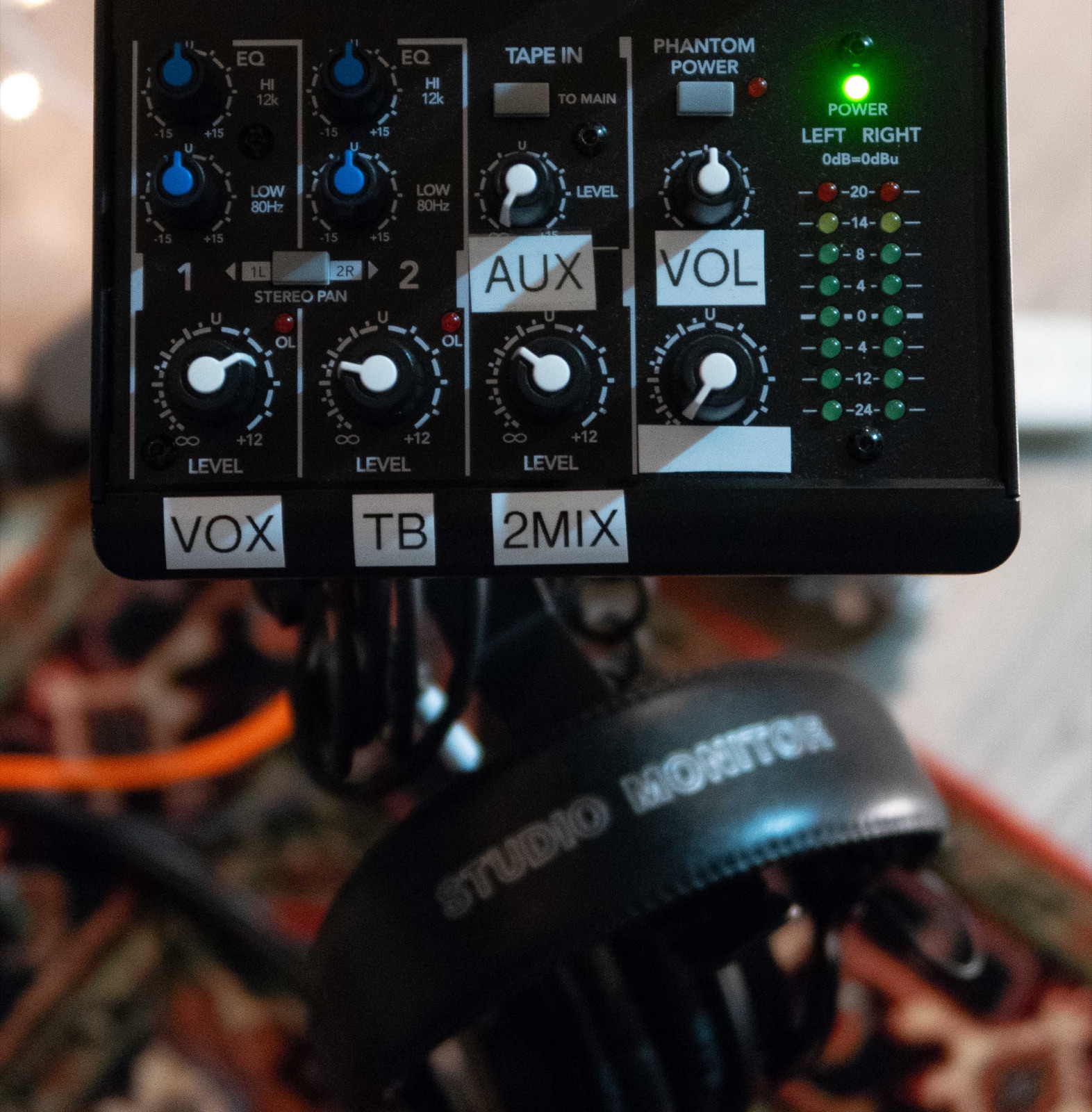 The vocal room's dedicated headphone mixer.